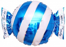 Фольгированный шар "Конфета, Синий," (46 см)